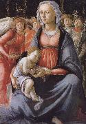 Sandro Botticelli Our Lady of Angels with five sub oil on canvas